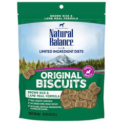 Natural Balance Pet Foods Rewards Crunchy Biscuits Small Breed Dog Treats Lamb & Brown Rice 1ea/14 oz