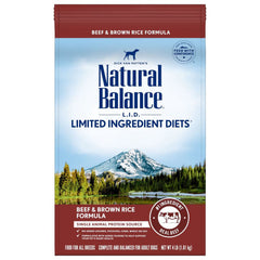 Natural Balance L.I.D Beef and Brown Rice Adult Dry Dog Food 4lb