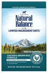 Natural Balance Pet Foods LID Chicken and Brown Rice Dry Dog Food 12 lb