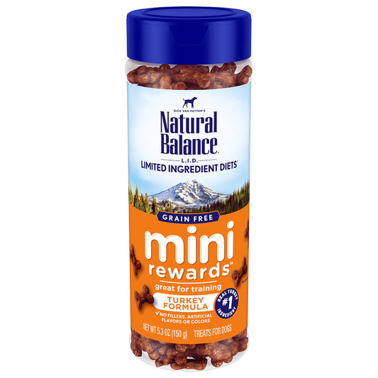 Natural Balance LID Mini Rewards Soft & Chewy Turkey Dog Treat 5.3oz