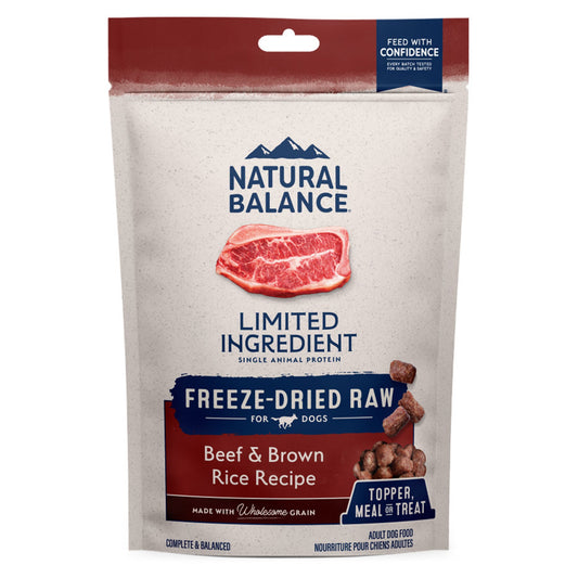 Natural Balance Pet Foods L.I.D. Freeze Dried Raw Dog Food Beef & Brown Rice 6oz
