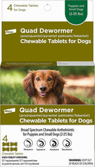 Elanco Chewable Quad Dewormer Small Dog 2-25lbs 4pk