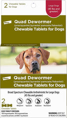 Elanco Chewable Quad Dewormer Large Dog Over 45lbs 2pk