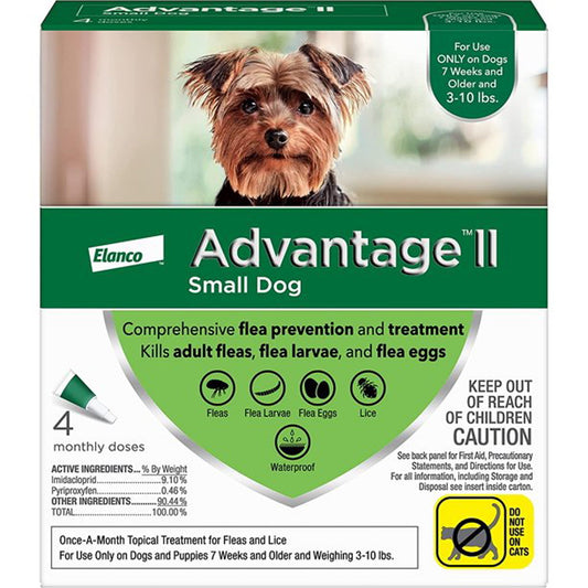 Advantage II Flea Protection Small Dog 3-10lbs 4pk