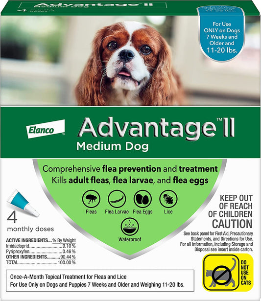 Advantage II Flea Protection Medium Dog 11-20lbs 4pk
