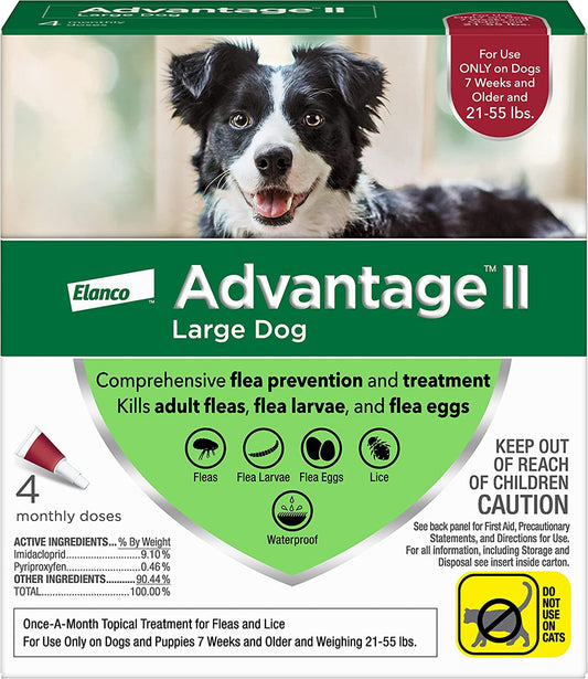 Advantage II Flea Protection Large Dog 21-55lbs 4pk