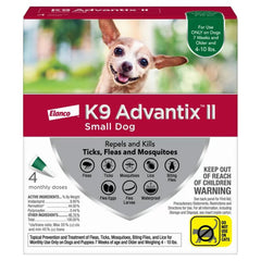 K9 Advantix II Flea, Tick & Mosquito Protection Small Dog 4-10lbs 4pk