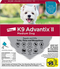 K9 Advantix II Flea, Tick & Mosquito Protection Medium Dog 11-20lbs 4pk