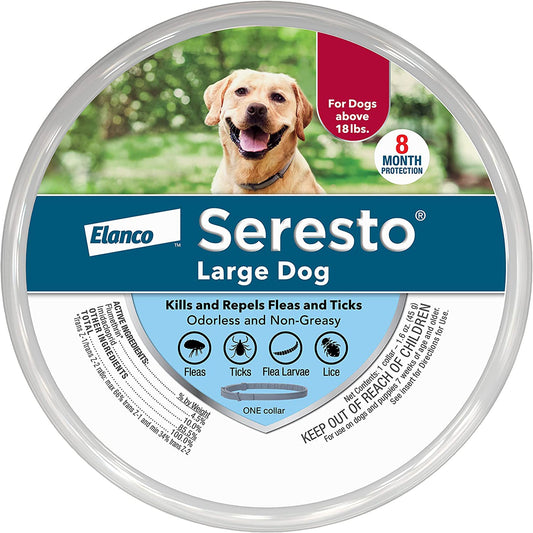 Seresto Flea & Tick Collar 8 Month Protection Large Dog Over 18lbs