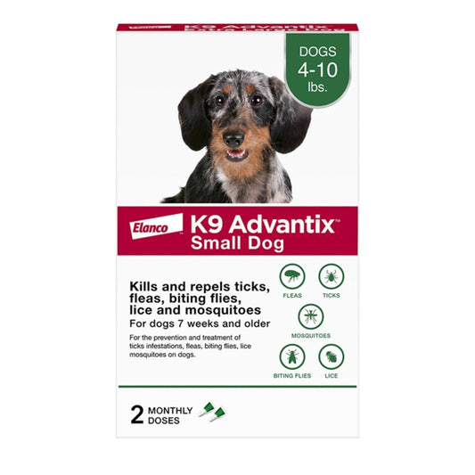 K9 Advantix Classic Dog Small 4 - 10Lbs - 2 Pack