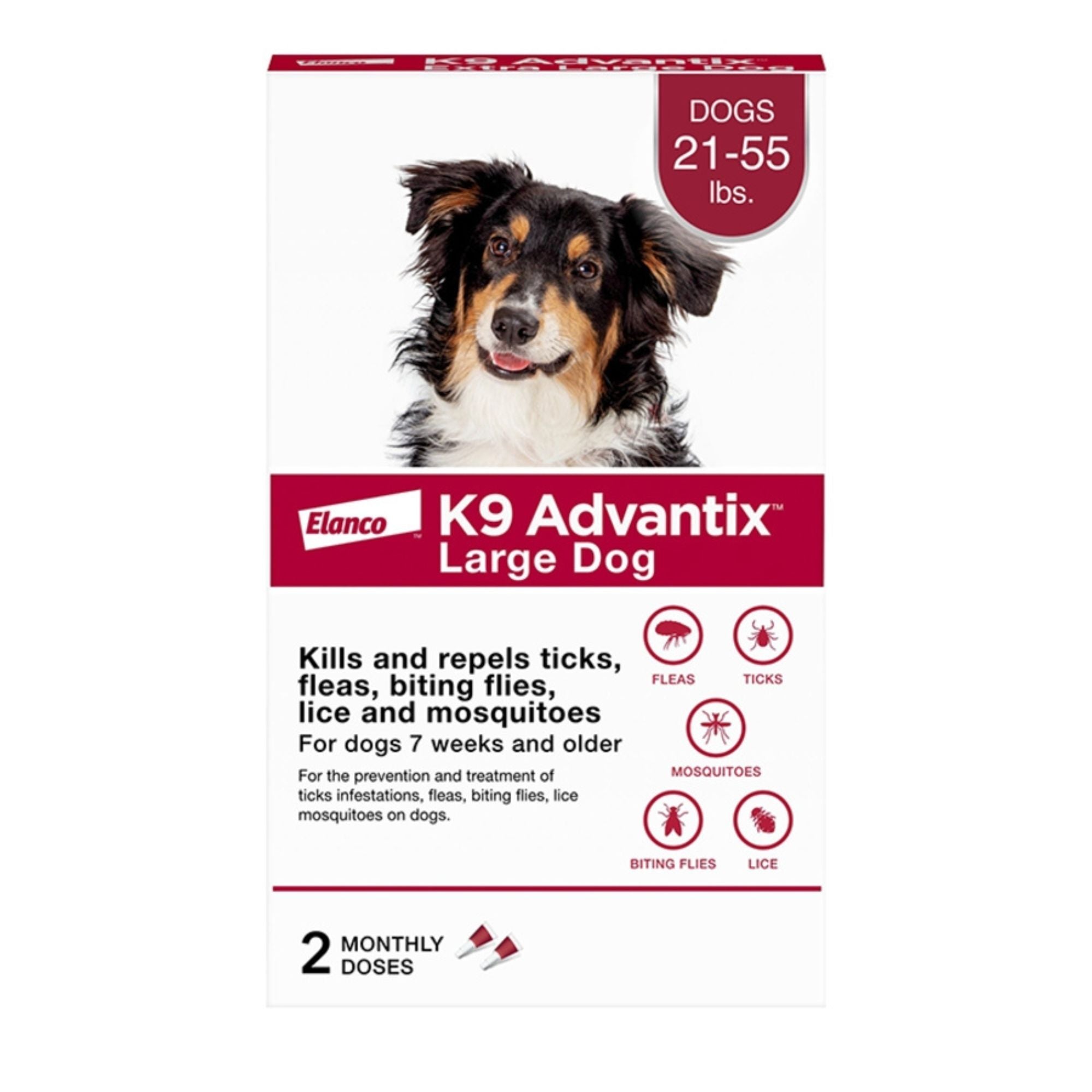 K9 Advantix Classic Dog Large 21 - 55Lbs - 2 Pack
