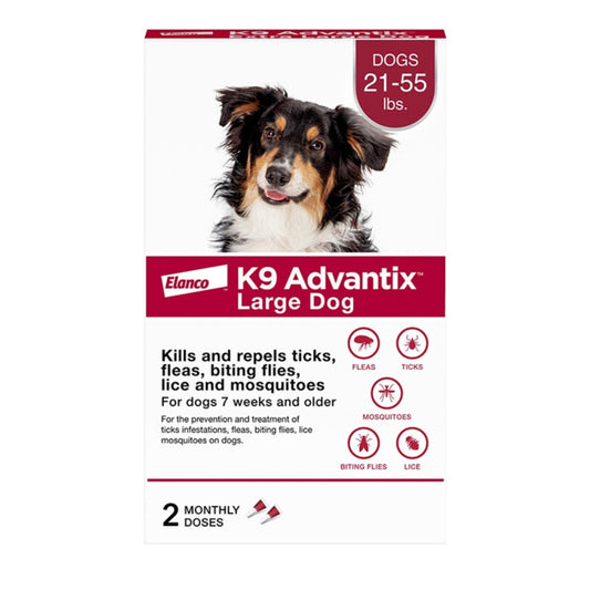 K9 Advantix Classic Dog Large 21 - 55Lbs - 2 Pack