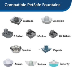 Petsafe Dog & Cat Drinkwell Replacement Carbon Filters Ceramic Fountains - 4 Pack