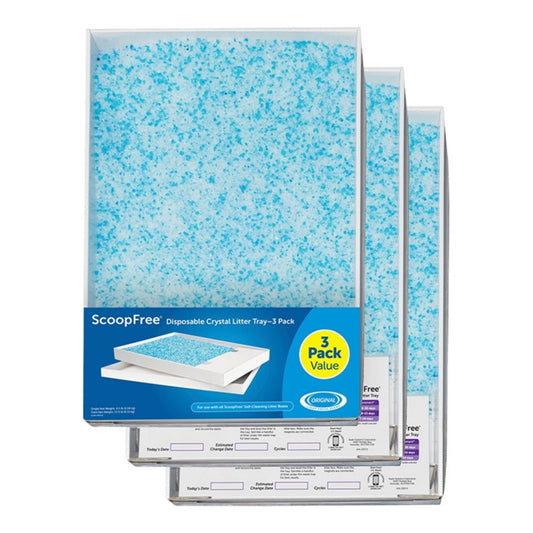 Petsafe Cat Scoop Free Complete Litter Tray Blue 3 Pack