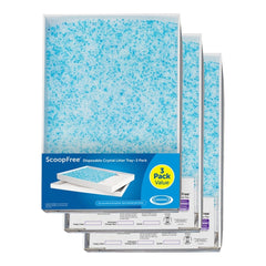Petsafe Cat Scoop Free Complete Litter Tray Blue 3 Pack