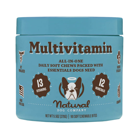 Natural Dog Company Dog Multivitamin Supplement Chews - 90 Count