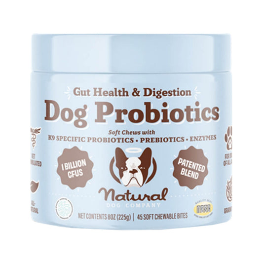Natural Dog Company Dog Probiotic Supplement Chews - 45 Count