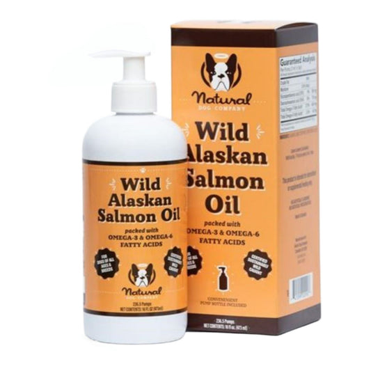 Natural Dog Company Dog & Cat Wild Alaskan Salmon Oil 16oz.