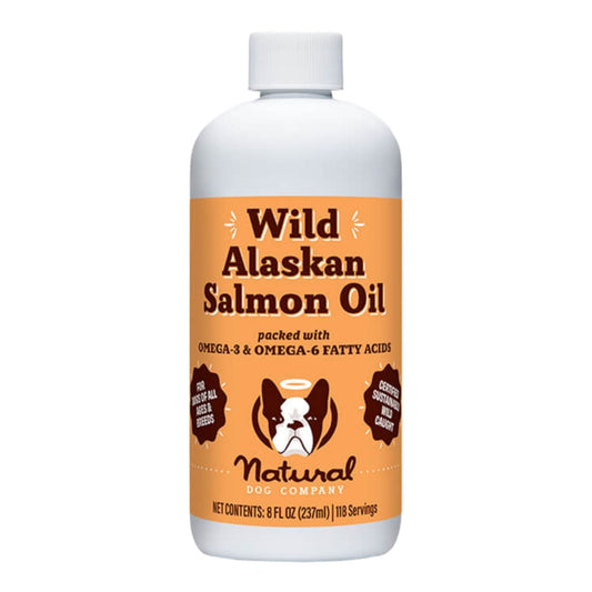 Natural Dog Company Dog & Cat Wild Alaskan Salmon Oil 8oz.