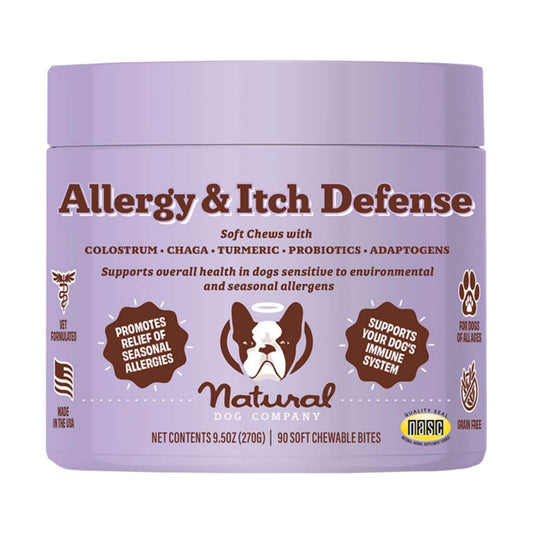 Natural Dog Company Dog Allergy & Itch Supplement Chews - 90 Count