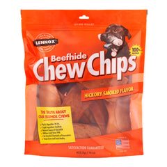Lennox Beefhide Hickory Smoked Flavor Chew Chips Dog Treat 16oz