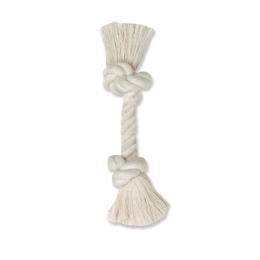 Mammoth Pet Products 100% Cotton Rope Bone White 1ea/12 in, MD Default Title