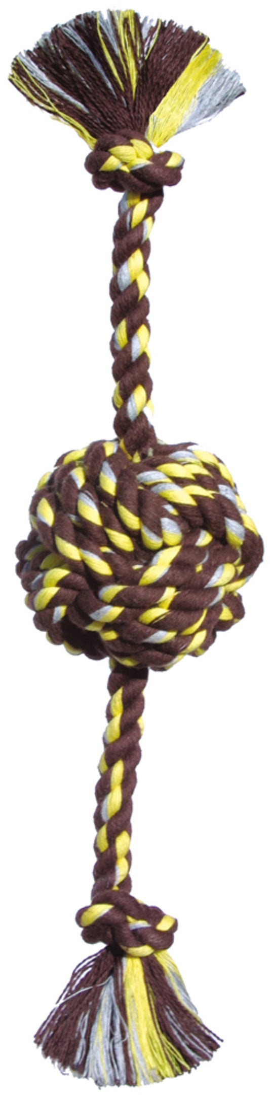 Mammoth Pet Products Large Color Monkey Fist Ball w/Rope Ends 18in