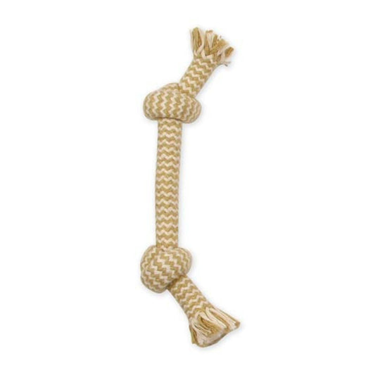 Mammoth Pet Products Flossy Chews EXTRA Peanut Butter Scented Dog Toy 2 Knot Bone, 1ea/SM, 9 in Default Title