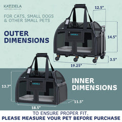 Katziela Luxury Lorry Wheeled Carrier Gray