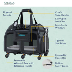 Katziela Luxury Lorry Wheeled Carrier Gray