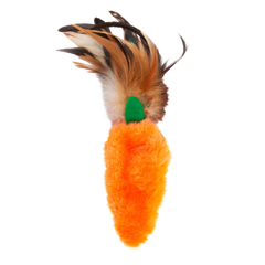 KONG Refillables Catnip Carrot with Feather Cat Toy Orange 1ea/One Size