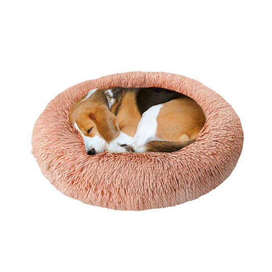 Ethical Pet Sleep Zone Luxe Round Faux Fur 27? Dusty Rose