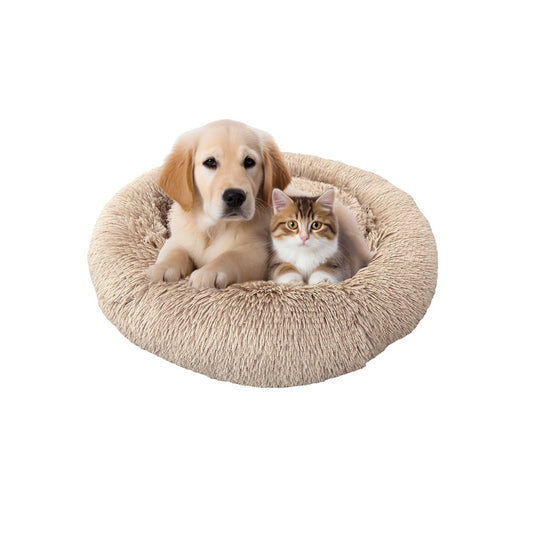Ethical Pet Sleep Zone Luxe Round Faux Fur 22? Taupe