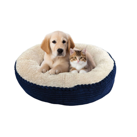 Ethical Pet Sleep Zone Luxe Round Rib Corduroy 23? Navy