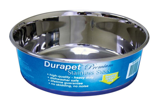 OurPets Premium Stainless Steel Dog Bowl Silver 3 Quarts