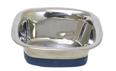 OurPets Premium Stainless Steel Square Dog Bowl Silver Small