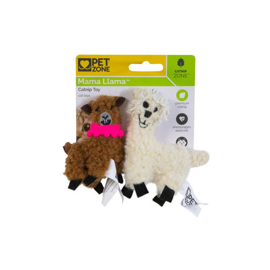 Pet Zone Products Mama Llama Cat Toy Brown, 1ea/2 pk