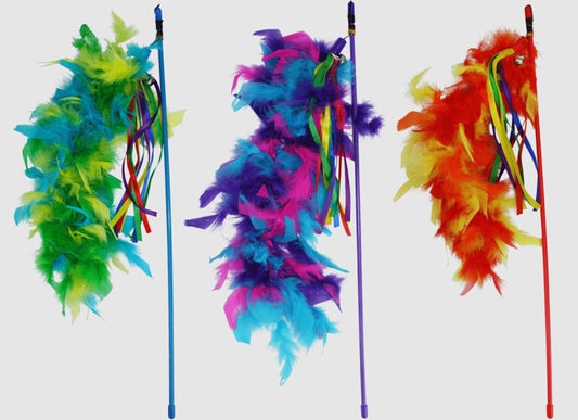 Multipet Cat Teaser Danglers with Feathers 20 inch