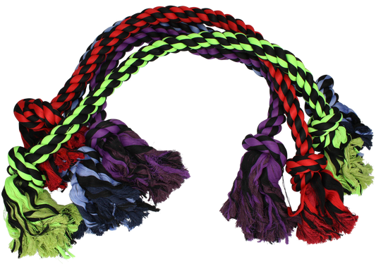 Multipet Nuts for Knots 2Knot Rope Dog Toy Assorted, 1ea/48 in
