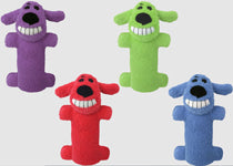 Multipet Loofa Dog Toy Assorted Mini 6in