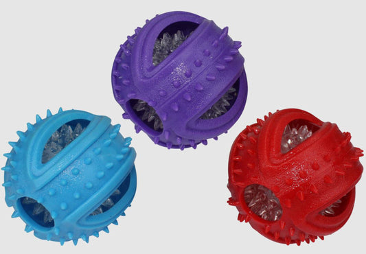 Multipet Doglucent TPR Outer Ring w/ Inner Ball 3 inch