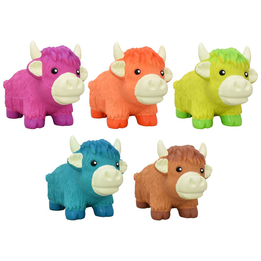 Multipet Latex Highland Cow 7" Assorted