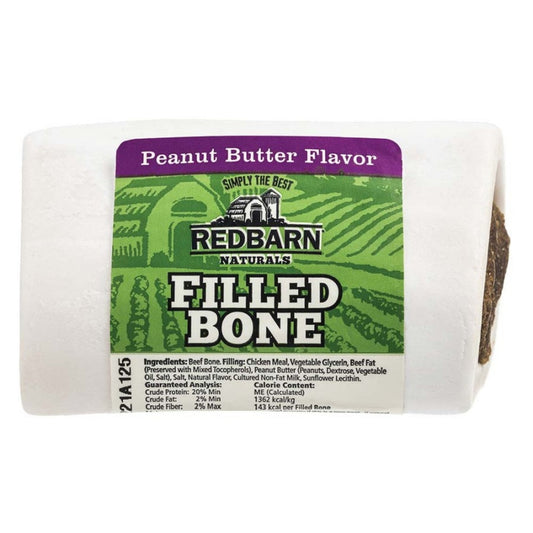 Redbarn Pet Products Naturals Filled Bone Dog Treat Peanut Butter 20ea/SM, 20 ct