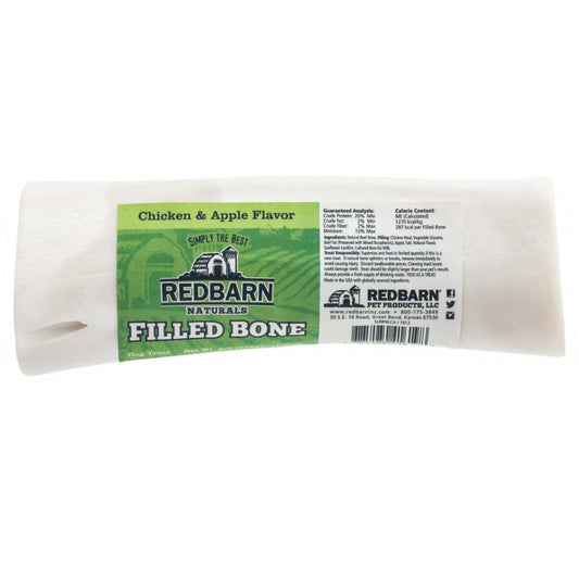 Redbarn Pet Products Naturals Filled Bone Dog Treat Chicken & Apple 15ea/LG, 15 ct