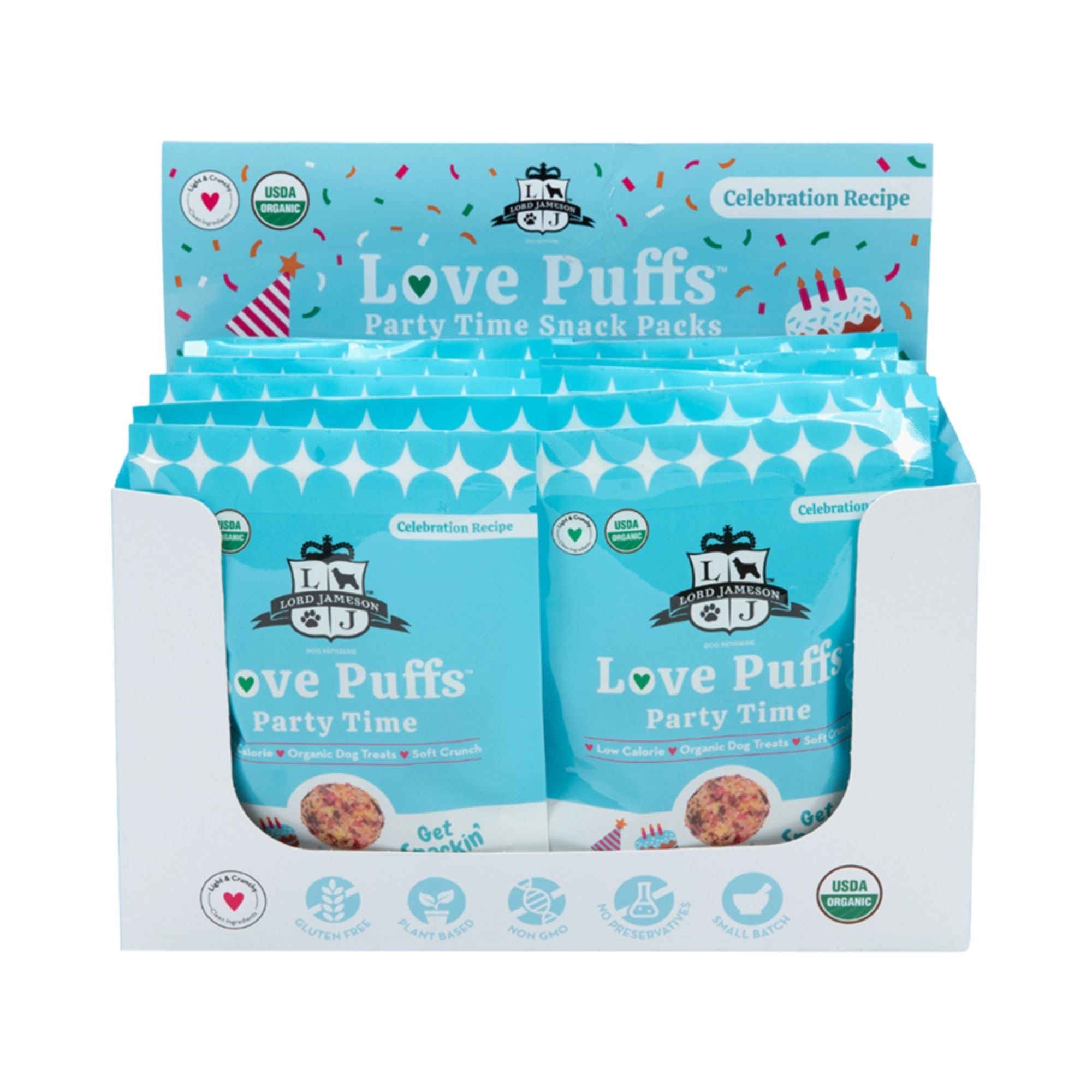 Lord Jameson Dog Love Puffs Tray Party Time - 12 Pack