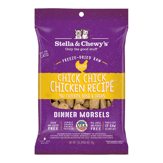 Stella & Chewys Cat Freeze Dried Dinner Morsels Chicken 1oz. (Case of 8)