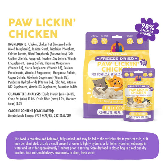 Weruva Cat Freeze-Dried Paw Lickin' Chicken 1oz.
