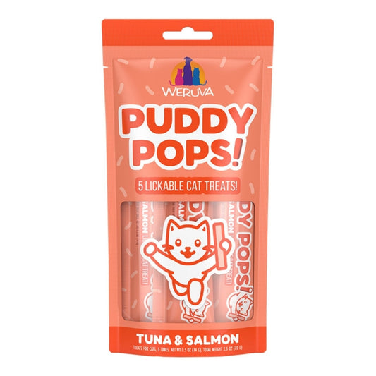 Weruva Cat Puddy Pops Lickable Treat Tuna & Salmon - (Pack of 5)