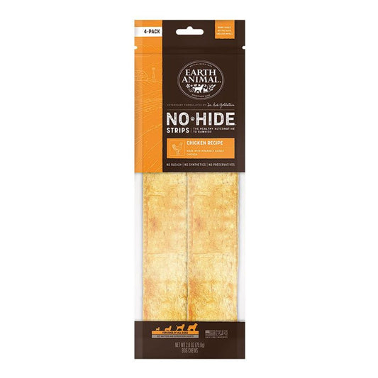 Earth Animal Dog No Hide Strips Chicken 4 Pack Default Title