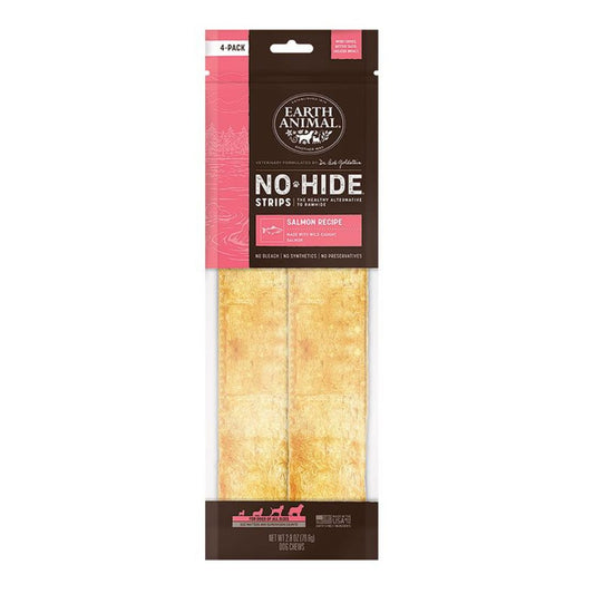 Earth Animal Dog No Hide Strips Salmon 4 Pack Default Title